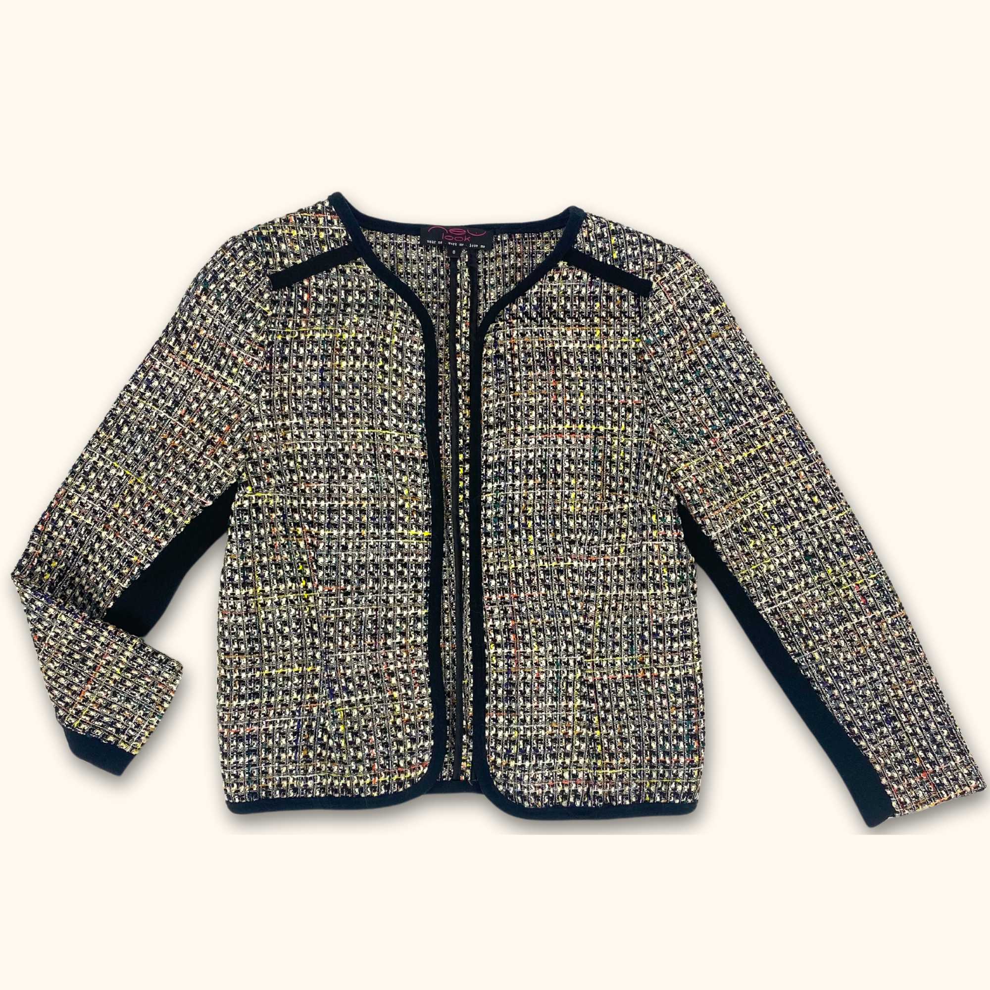 Vintage New Look Tweed Short Jacket Size 8 Sunshine Thrift