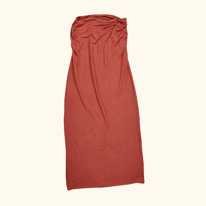 Zara Rust Knitted Stretch Midi Skirt - Size Small Zara
