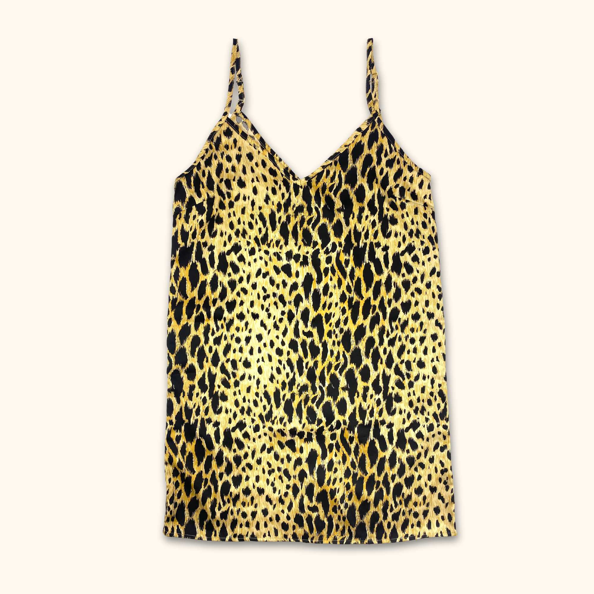 ASOS Design Leopard Print Cami Slip Dress Mini Size 10 Sunshine Thrift