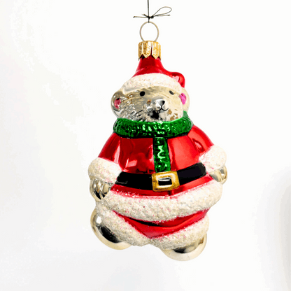 Green and Red Bear Christmas Baubles Mixed Set of 14 Sunshine Thrift