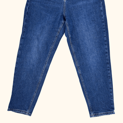 Marks &amp; Spencer Dark Blue Mom Jeans - Size 12 Short M&amp;S
