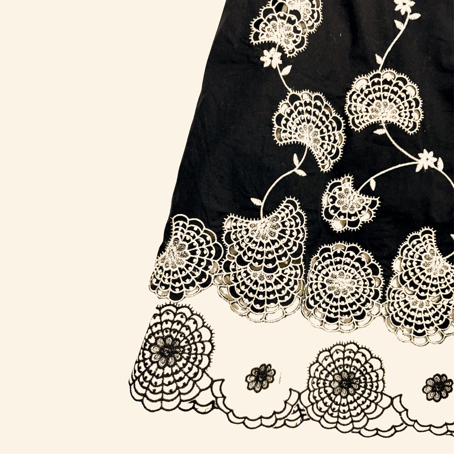 Karen Millen Black Halter Neck Dress Floral Embroidery - Size 10 Karen Millen