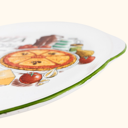 Vintage Rayware Pizza Recipe Serving Plate Rayware