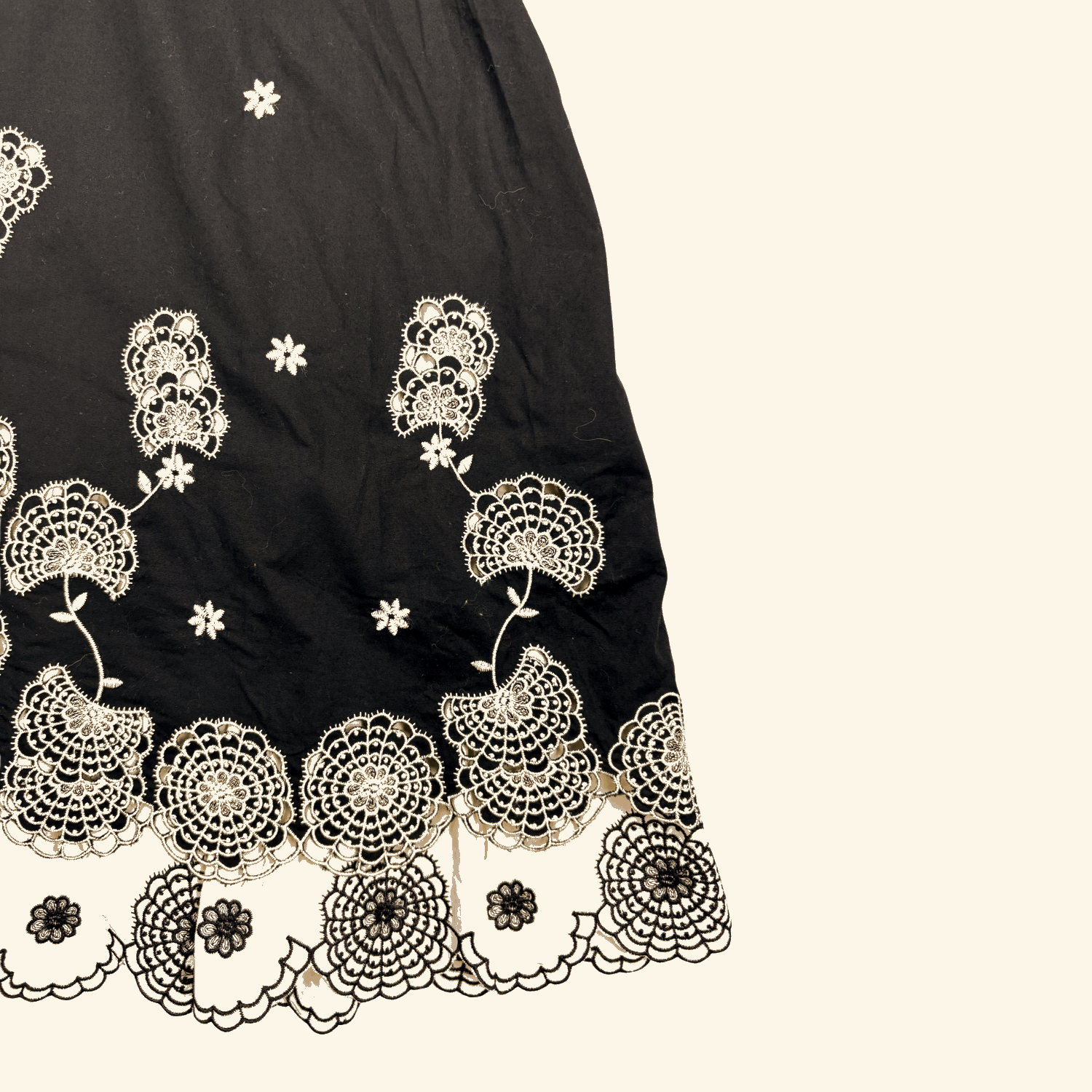 Karen Millen Black Halter Neck Dress Floral Embroidery - Size 10 Karen Millen