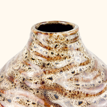 West German Fat Lava Vase Sunshine Thrift