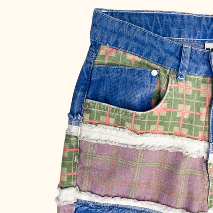 The Ragged Priest Vision Patchwork Mom Jeans - Size Small