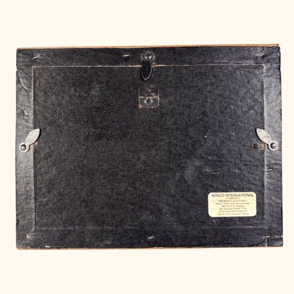 Vintage 1980s USA Love Enamel Postage Stamps Framed Sunshine Thrift