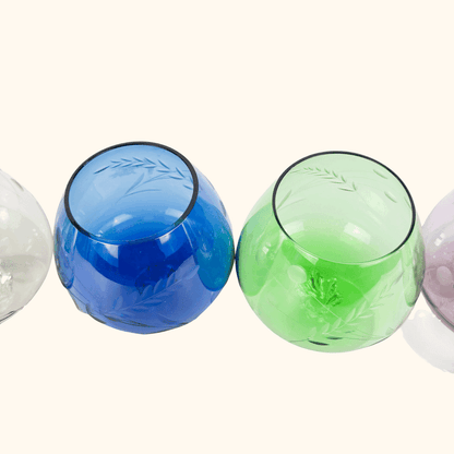 Etched Wheat Brandy Glasses Set of 6 Sunshine Thrift