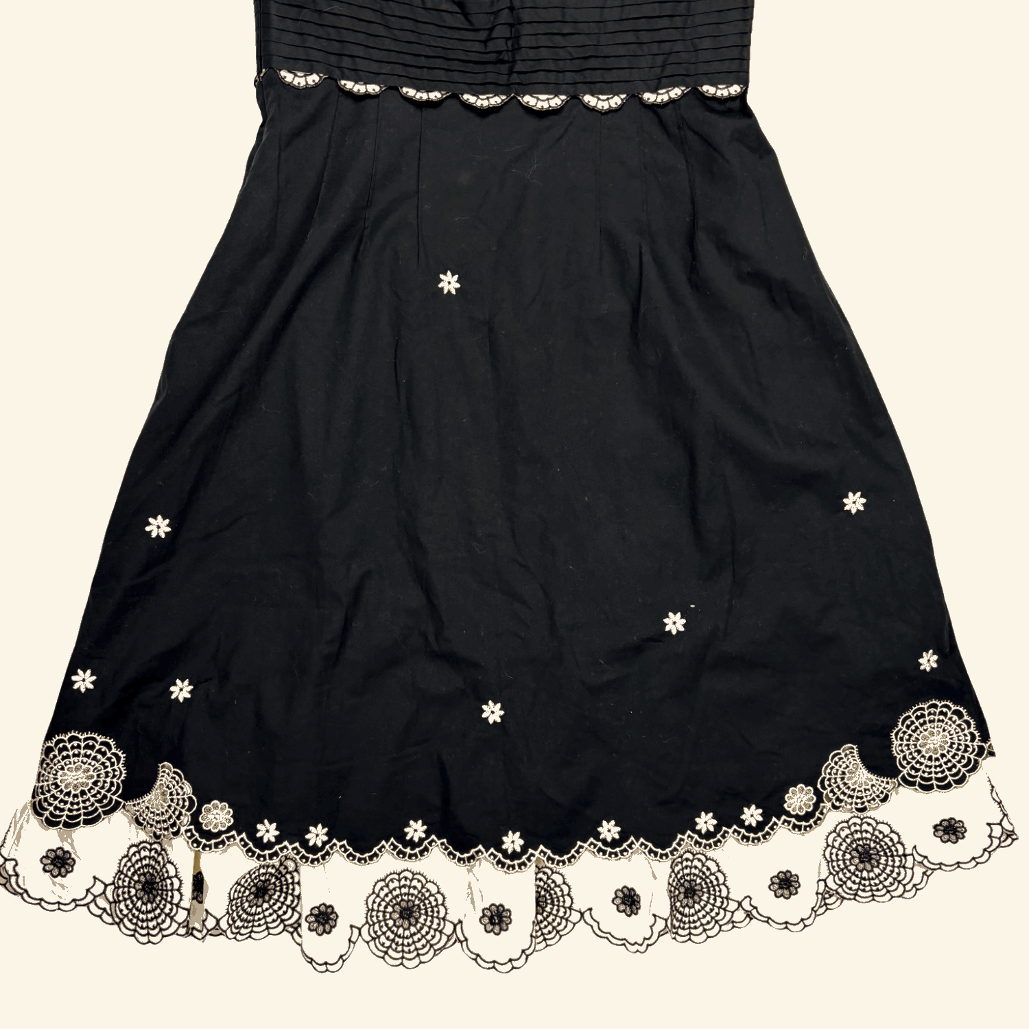 Karen Millen Black Halter Neck Dress Floral Embroidery - Size 10 Karen Millen