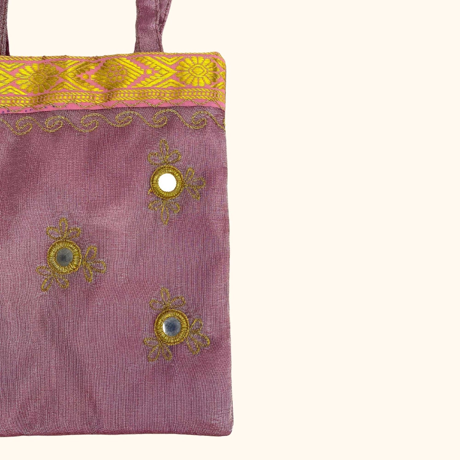 Pink and Gold Vintage Mini Bag - Sunshine Thrift - Bags