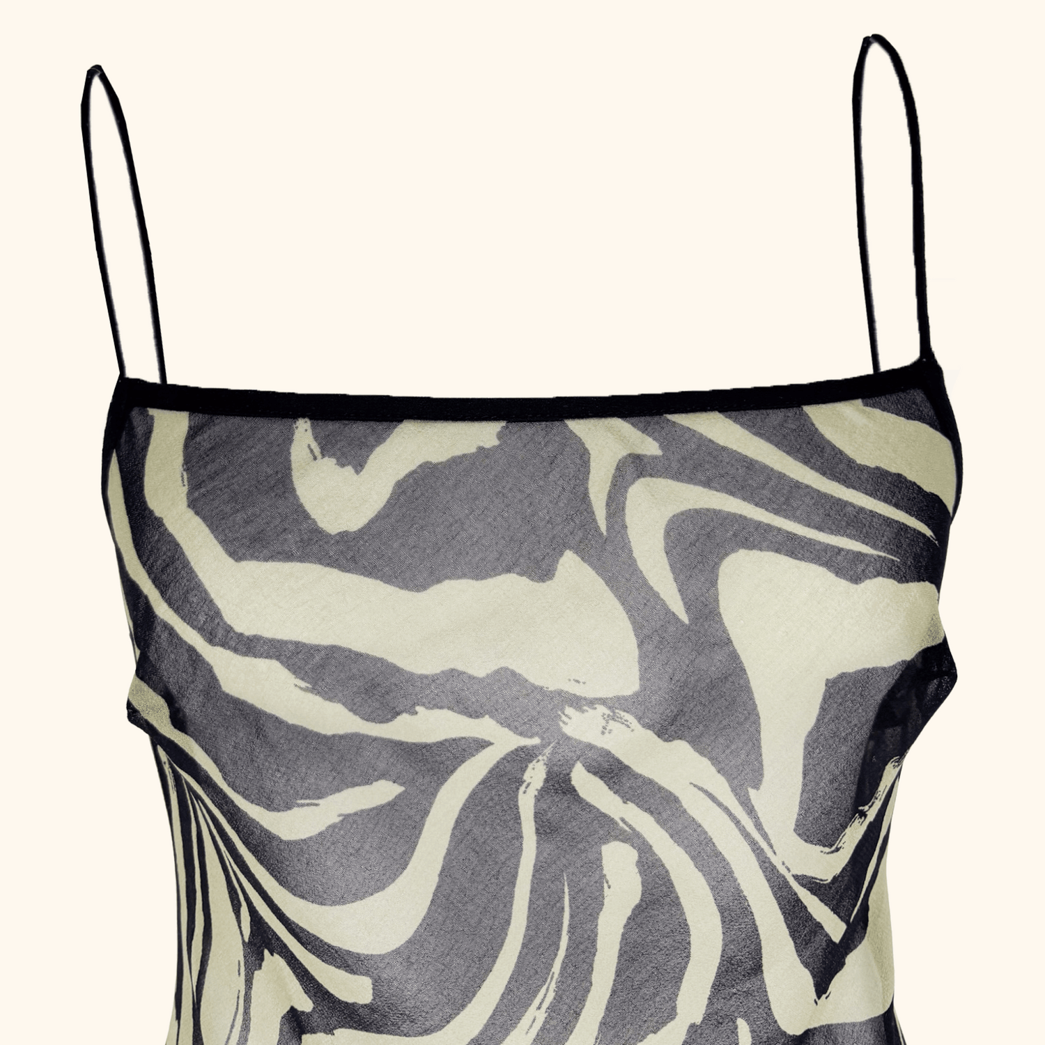 Topshop Khaki Green Zebra Print Mesh Maxi Dress - Size Small