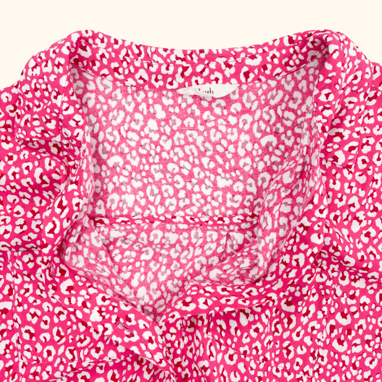 Hush Pink Leopard Print Hattie Shirt Midi Dress - Size 8 Hush