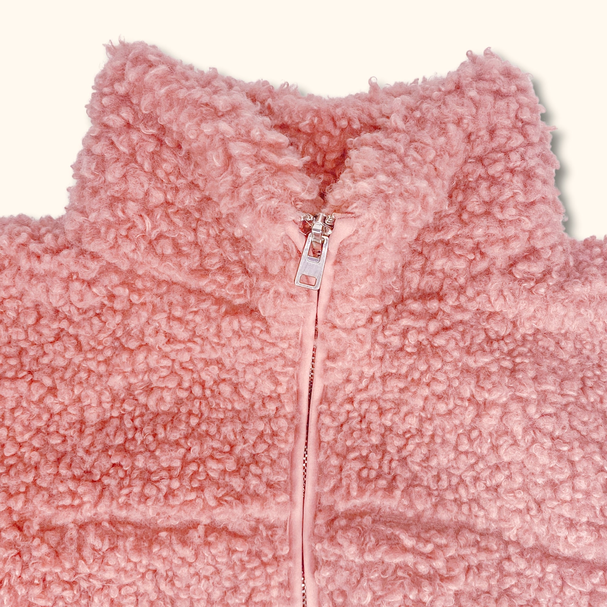 Urban Outfitters Rose Pink Borg Zip Up Jacket - Size Small -  - Coats &amp; jackets