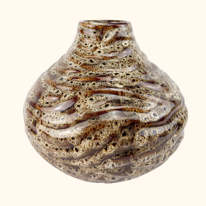 West German Fat Lava Vase Sunshine Thrift