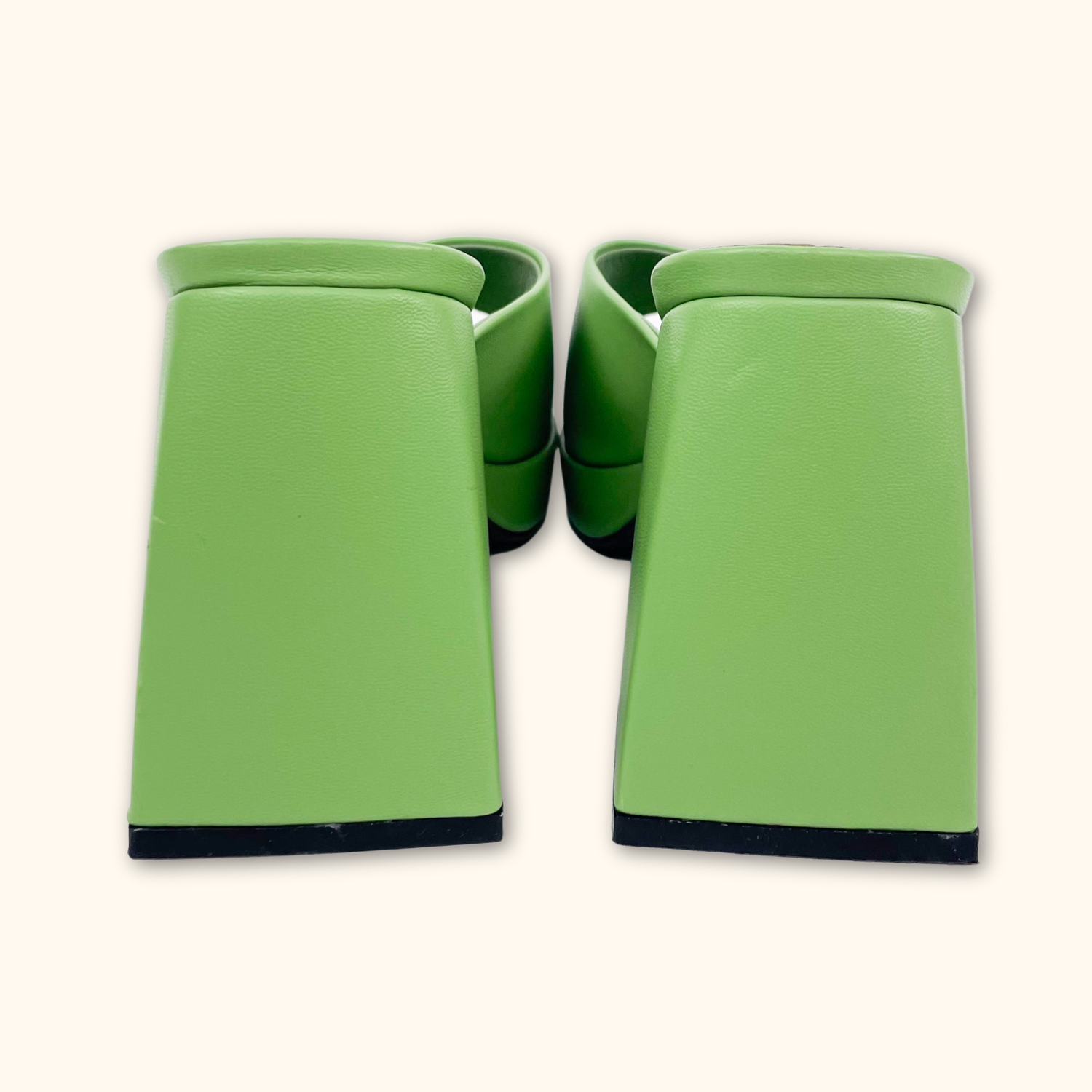 Na-kd Green Block Platform Heels - Size 8