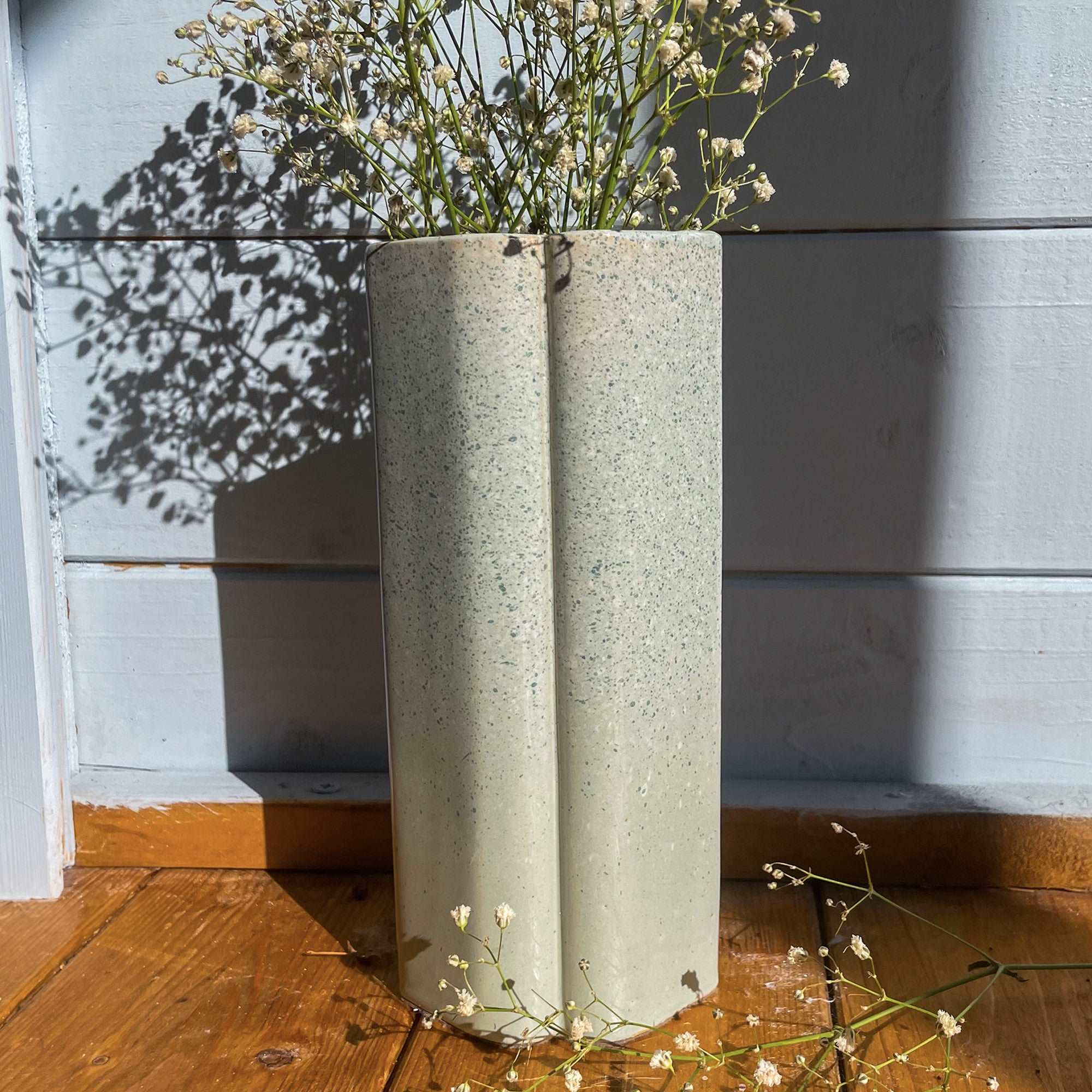 Mint Green Glazed Vase - Sunshine Thrift - Vases