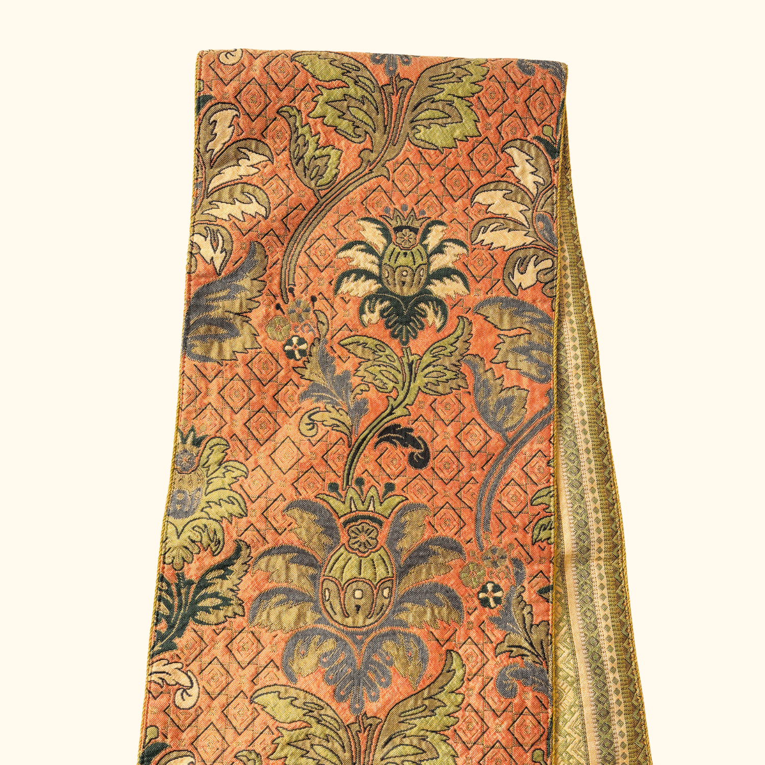 Reversible Brocade Fabric Table Runner