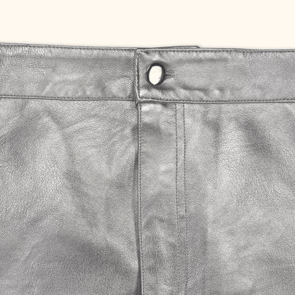 Topshop Silver Metallic Mini Skirt - Size 18