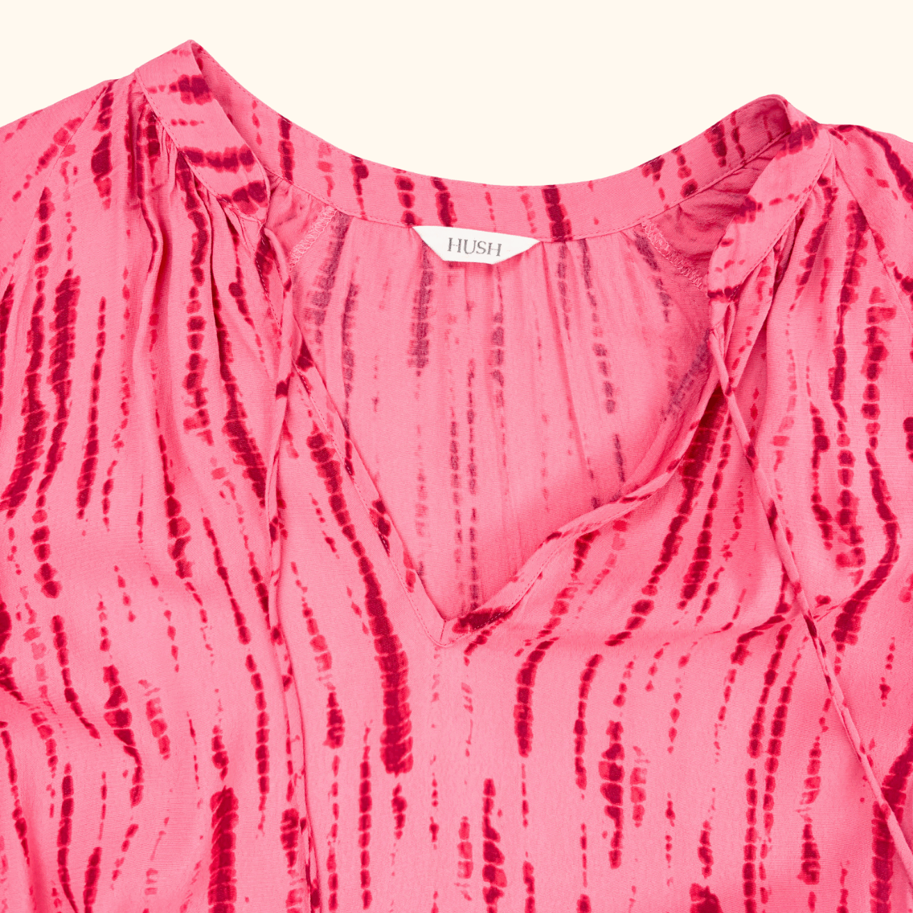 Hush Pink Red Tiered Mini Dress - Size 10 Hush