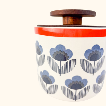 Orla Kiely Poppy Meadow Ceramic Storage Jar Orla Kiely