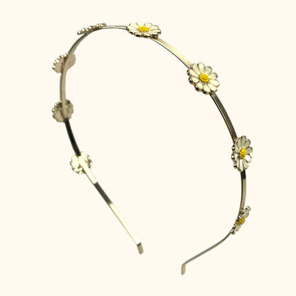Gold Daisy Flower Thin Headband - Sunshine Thrift - Hair accessories