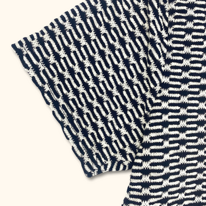 Zara Navy Blue Knitted Polo Shirt - Size Medium - Zara - Tops &amp; Shirts