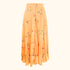 & Other Stories Peach Floral Pleated Midi Skirt - Size 10 & Other Stories