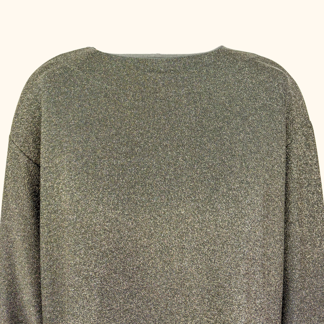 &amp; Other Stories Khaki Green Sparkle Long Sleeve Dress - Size 12