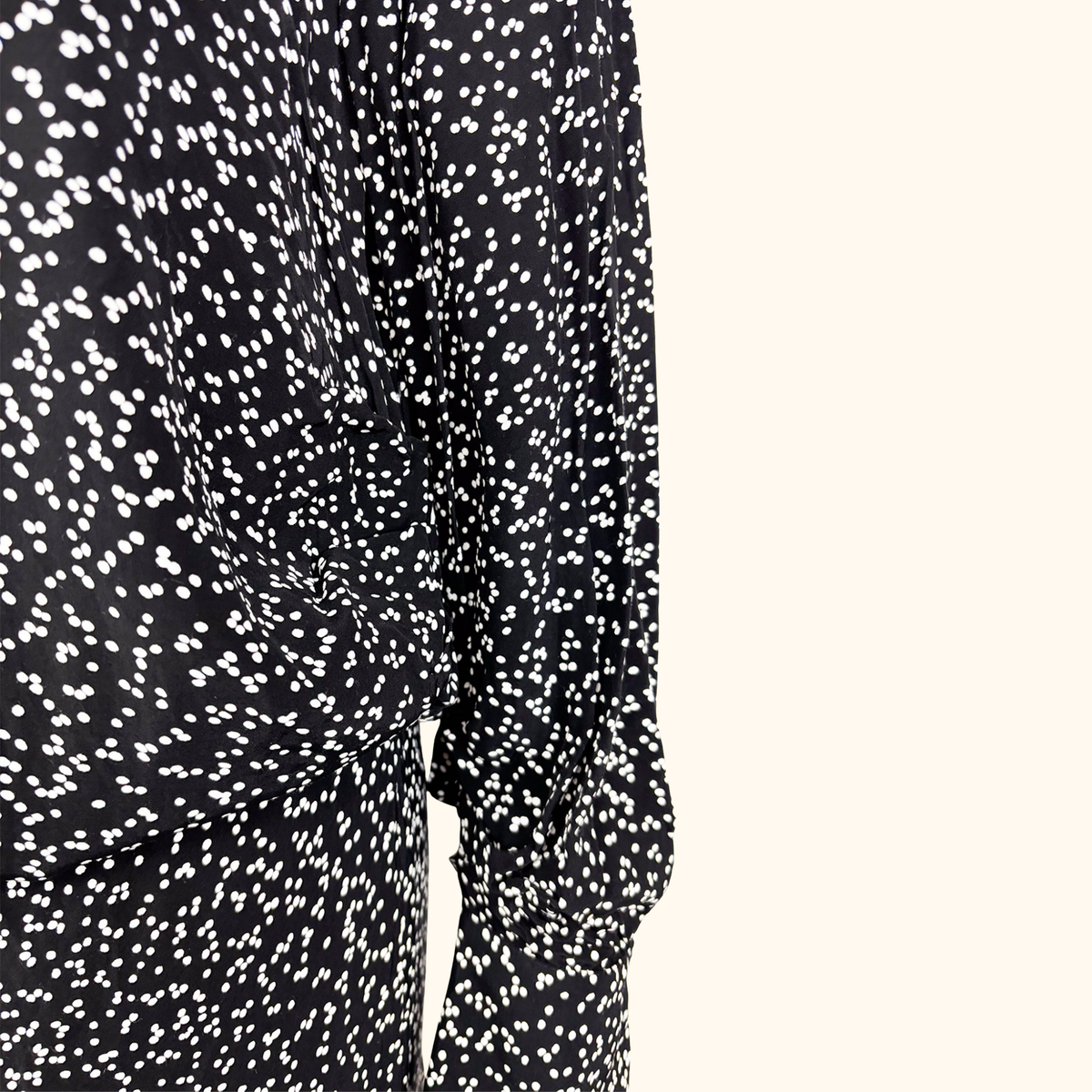 Zara Black Polka Dot Asymmetric Maxi Dress - Size Medium