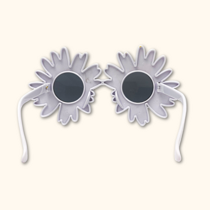 White Daisy Flower Shaped Sunglasses - Sunshine Thrift - Sunglasses