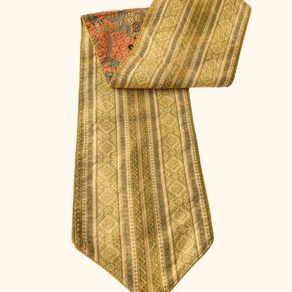 Reversible Brocade Fabric Table Runner