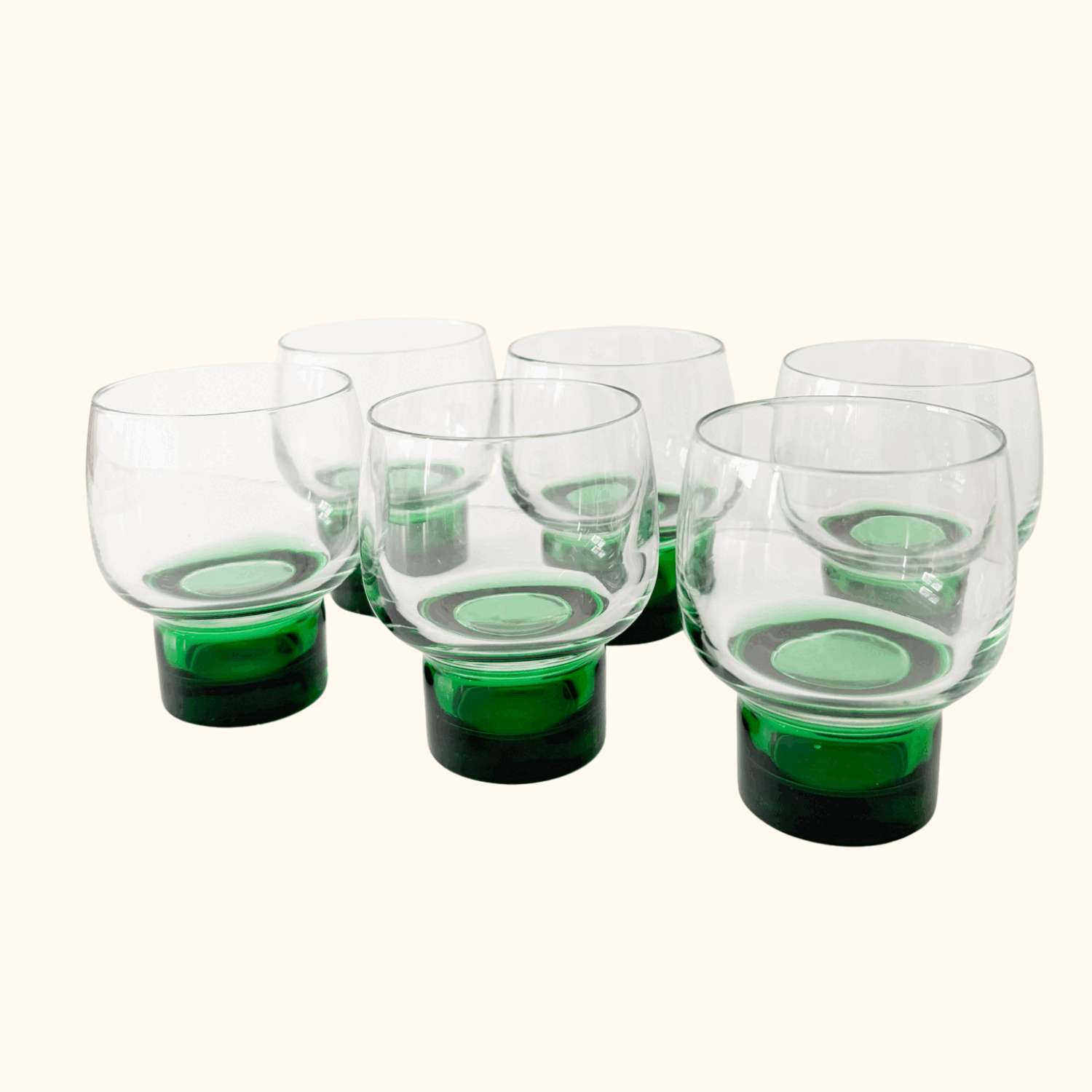 Luminarc Green Stem Whisky Glasses - Set of 6 -  - Glassware