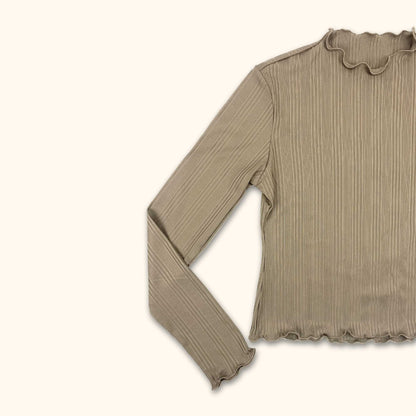 Ribbed Polar Neck Top Neutral - Size 14 - Revivo - Jumpers