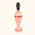 Pink Red Stripe Wood Skittle Lamp Base Sunshine Thrift