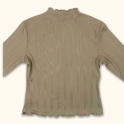 Ribbed Polar Neck Top Neutral - Size 14 - Revivo - Jumpers