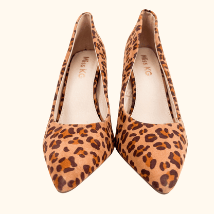 Miss KG Leopard Print Court Heels - Size 6 Miss KG