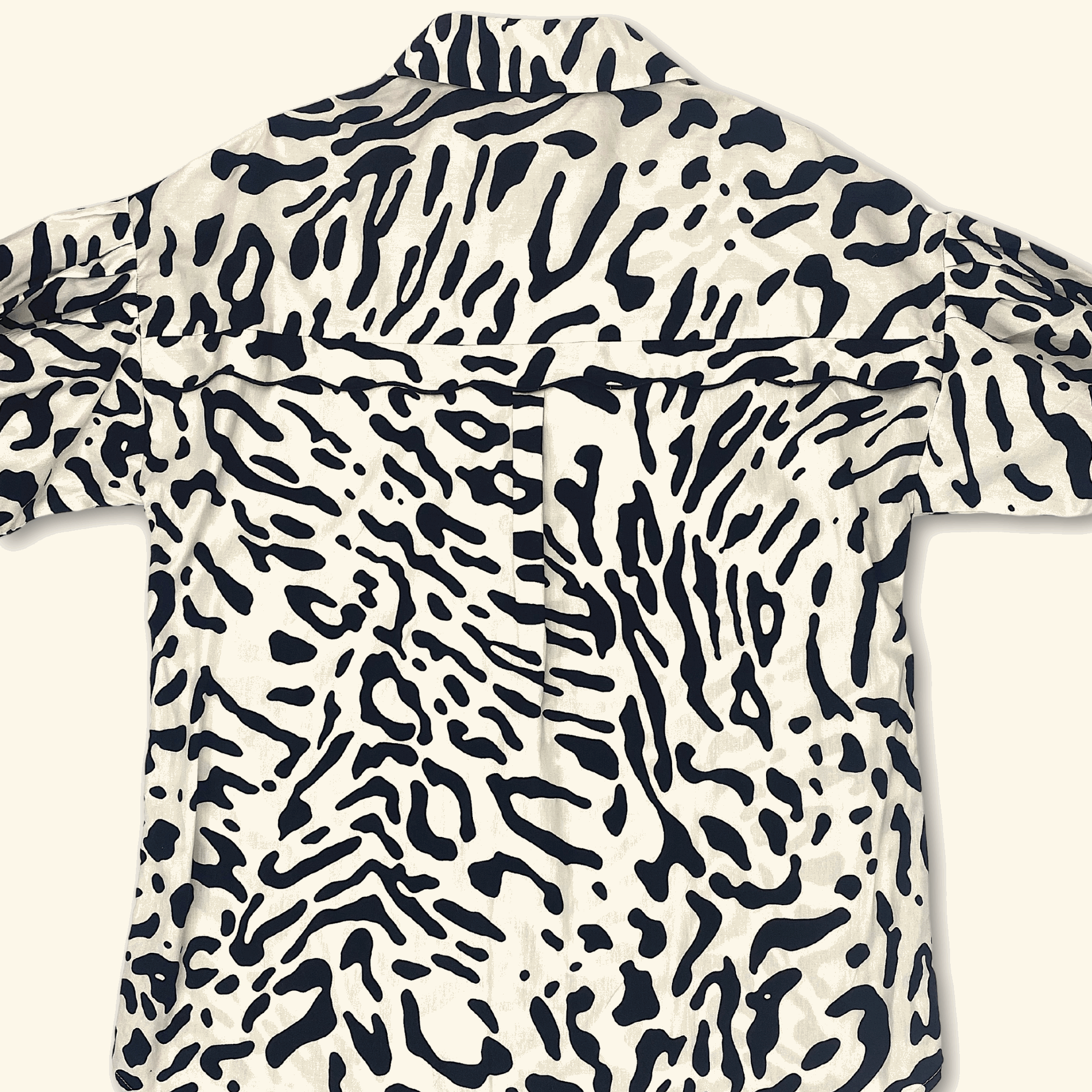 Topshop Patterned Black and White Oversized Shirt - Size Small - Topshop - Tops &amp; Shirts
