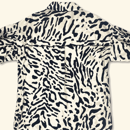 Topshop Patterned Black and White Oversized Shirt - Size Small - Topshop - Tops &amp; Shirts