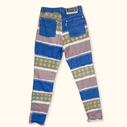 The Ragged Priest Vision Patchwork Mom Jeans - Size Small