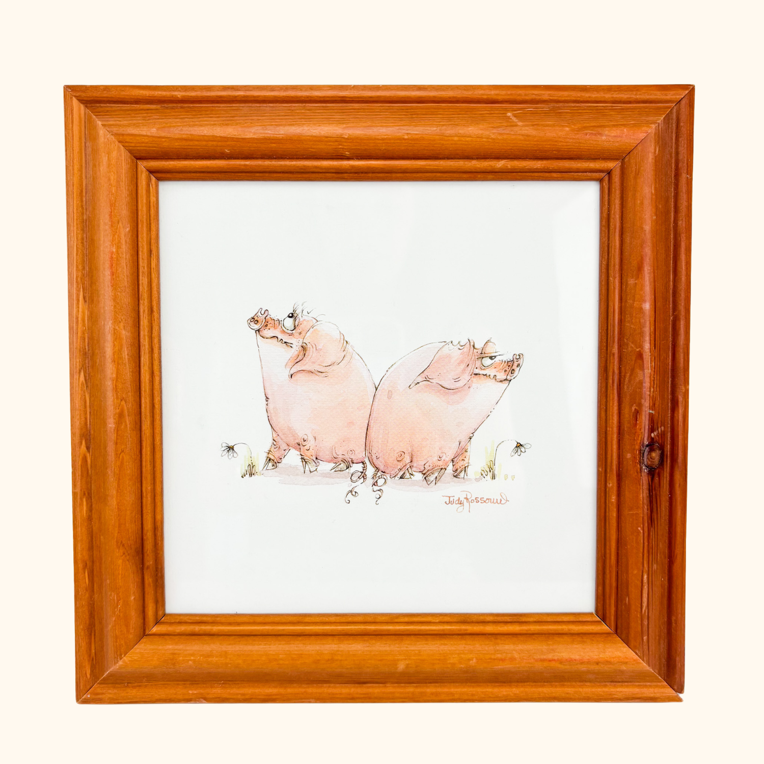 Judy Rossouw Whimsical Pigs Framed Print Judy Rossouw