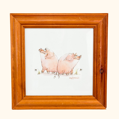 Judy Rossouw Whimsical Pigs Framed Print Judy Rossouw