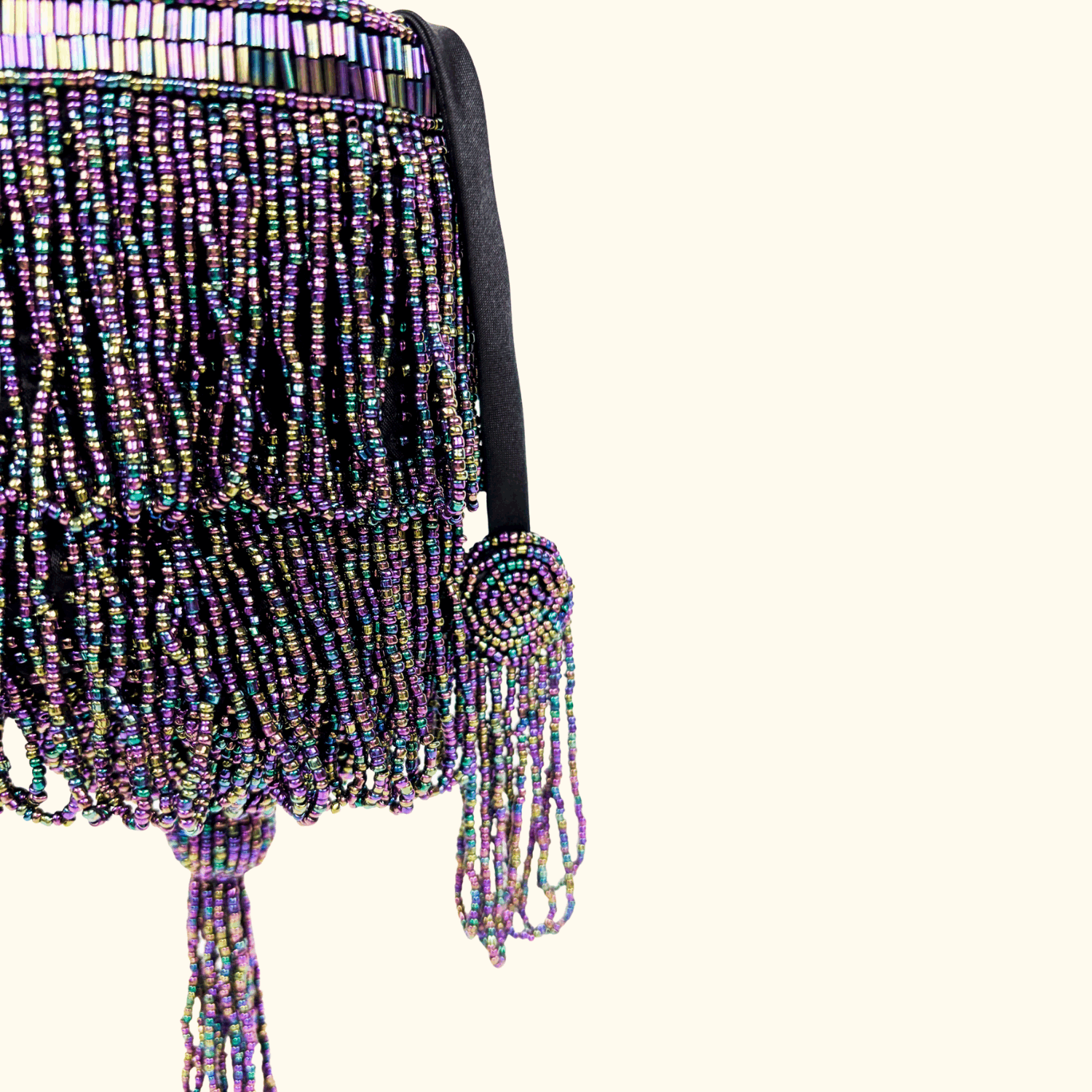 Vendula London Beaded Evening Drawstring Pouch Bag Vendula London