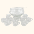 Vintage 1960s Jeanette Crystal Glass Fruit Punch Bowl Set Jeanette
