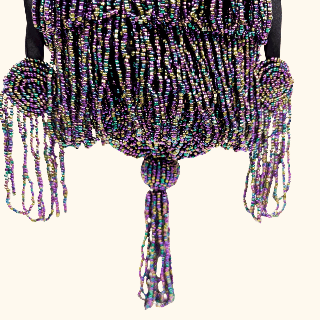 Vendula London Beaded Evening Drawstring Pouch Bag Vendula London