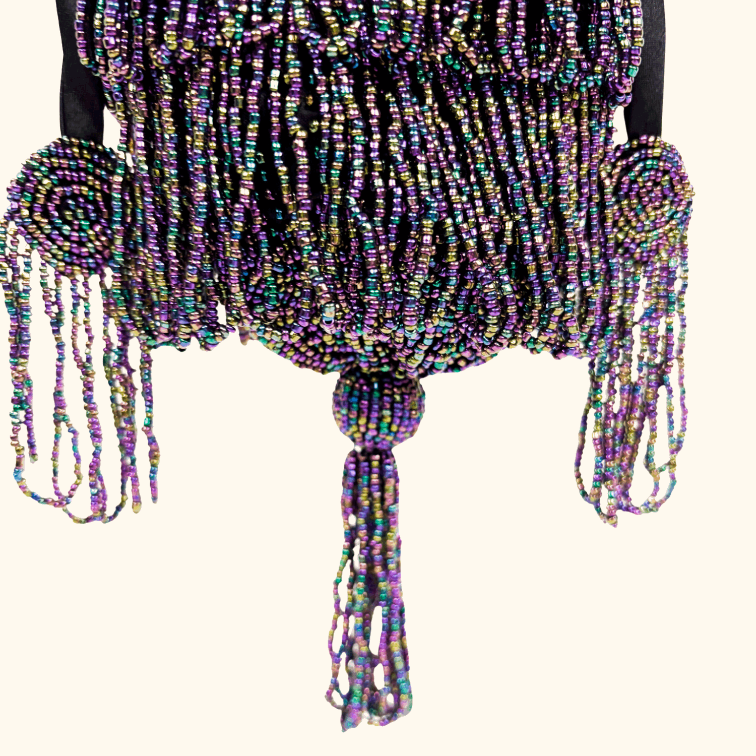 Vendula London Beaded Evening Drawstring Pouch Bag Vendula London