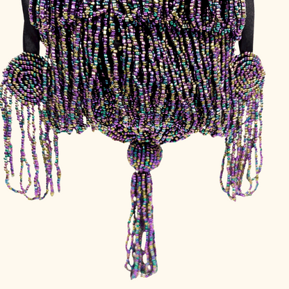 Vendula London Beaded Evening Drawstring Pouch Bag Vendula London