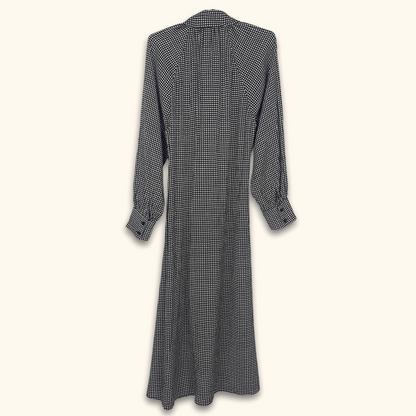 Zara Black Long Sleeve Gingham Midi Dress - Size XS Sunshine Thrift Zara Black Long Sleeve Gingham Midi Dress - Size XS Sunshine Thrift