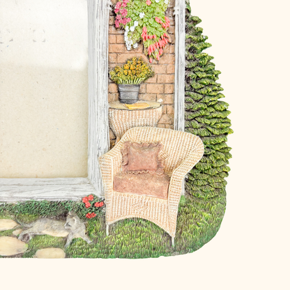 Country Cottage Garden Resin Picture Frame Sunshine Thrift