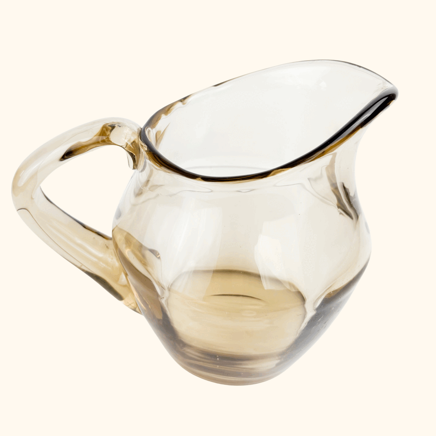 Vintage 1970s Brown Smoked Glass Jug -  - Kitchenware