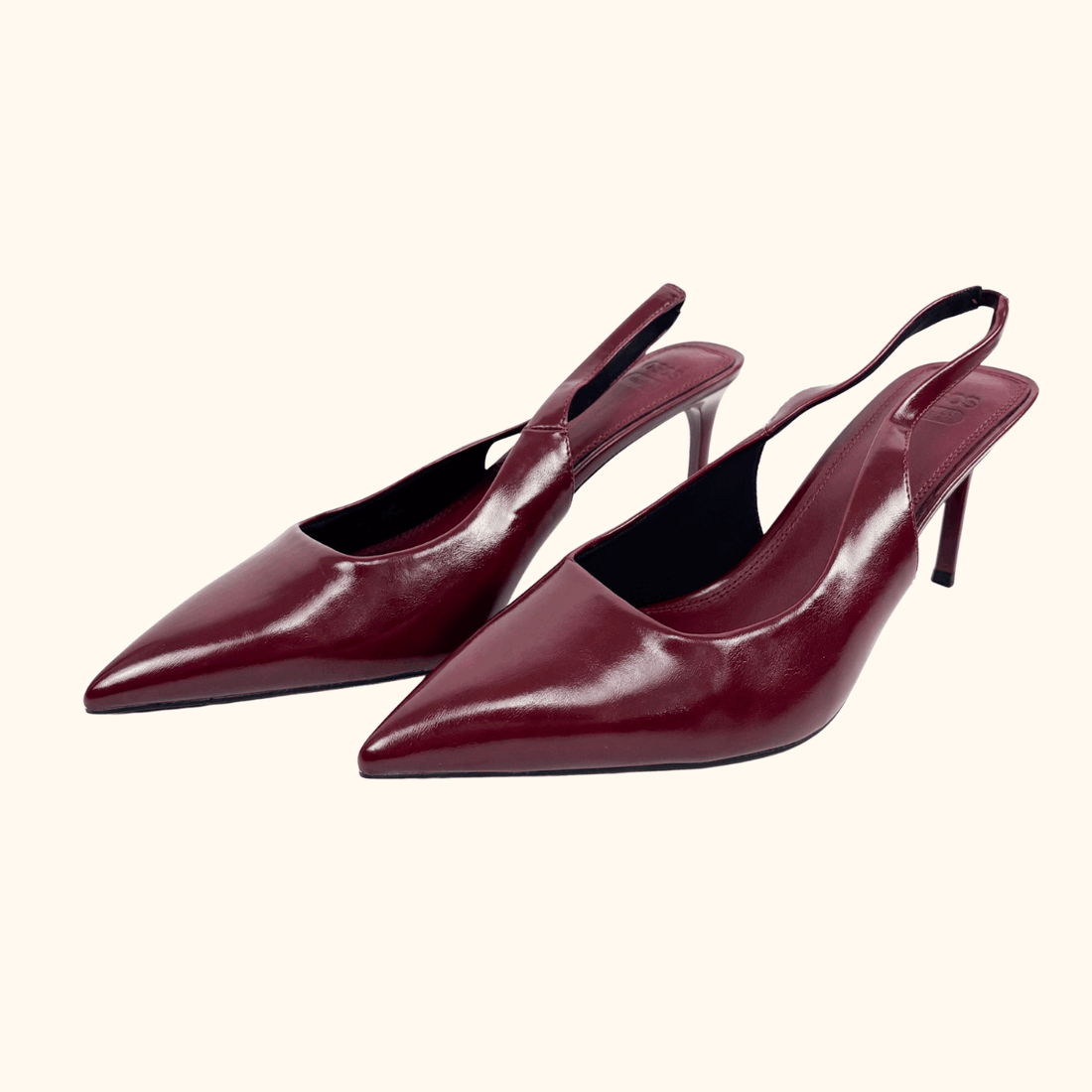 ASOS Burgundy Slingback Heels - Size 8 ASOS